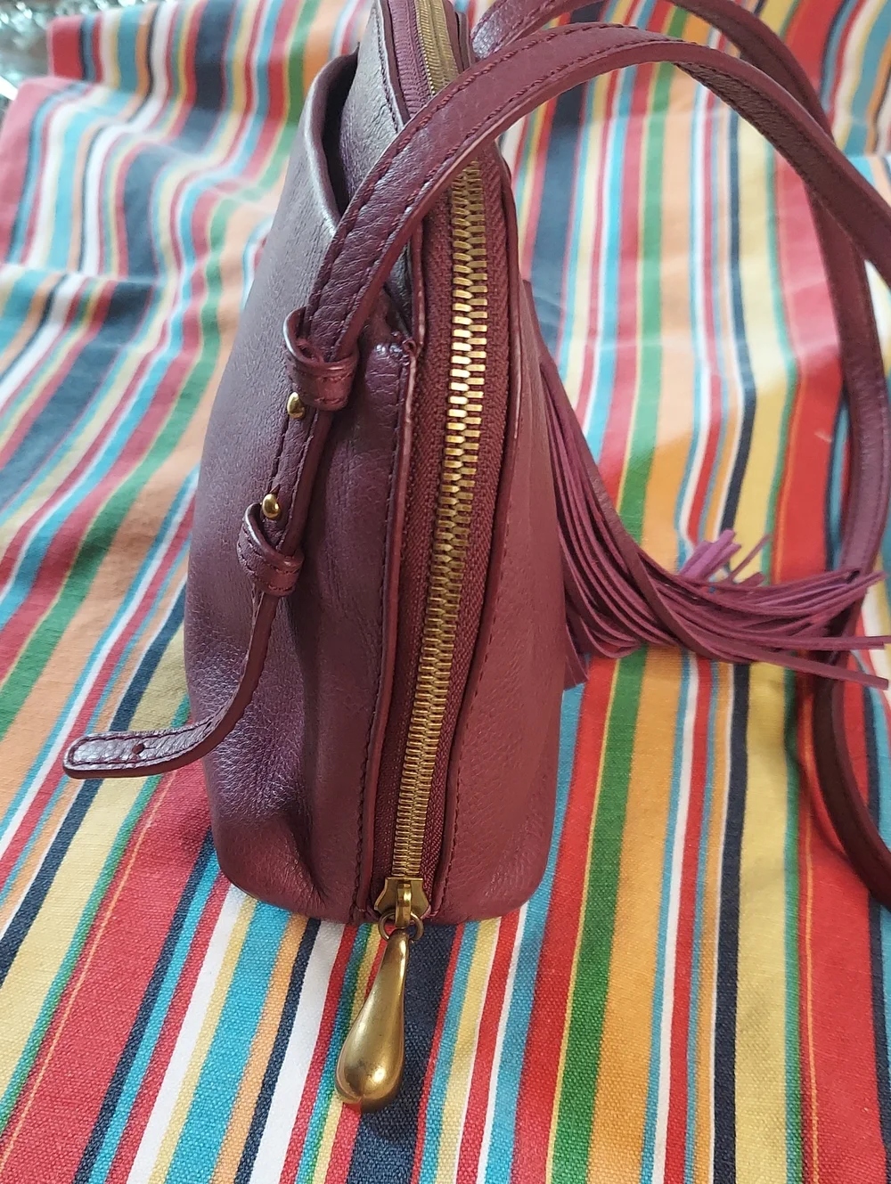 Gorgeous HOBO Leather Crossbody - Purple
